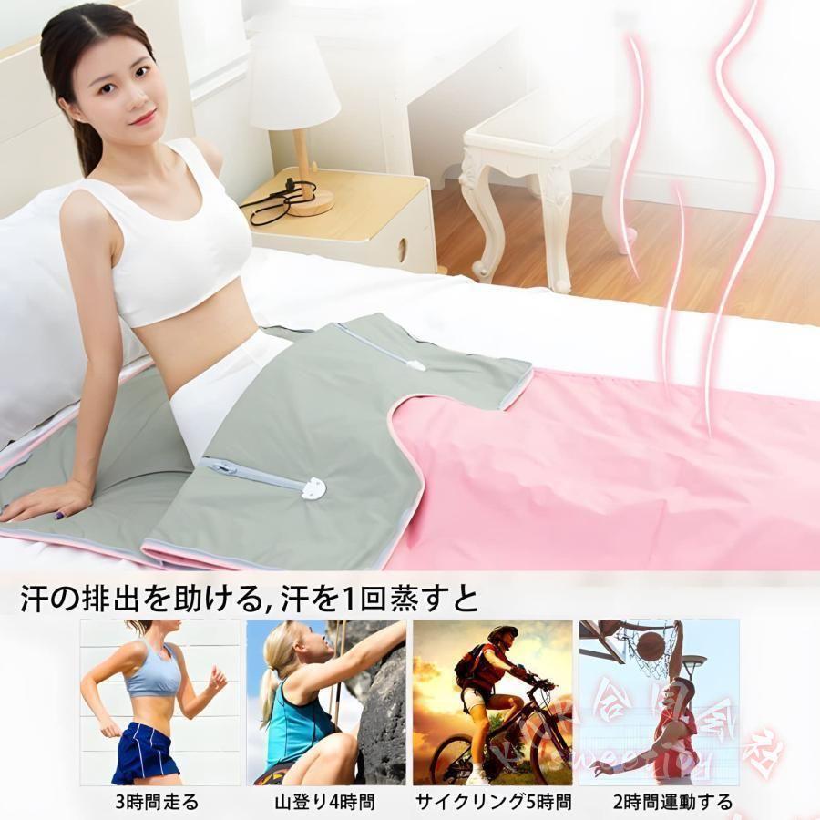 家庭用サウナブランケット 80度 ヒートマット KNK(株) 岩盤浴 ホームサウナ 1人用 自宅サウナ エステ気分 発汗サポートの画像