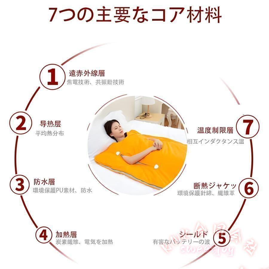 家庭用サウナブランケット 80度 ヒートマット KNK(株) 岩盤浴 ホームサウナ 1人用 自宅サウナ エステ気分 発汗サポートの画像