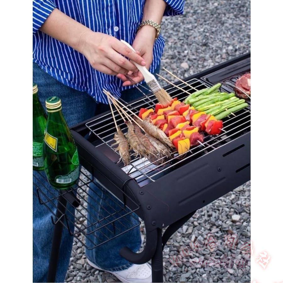 BBQグリル 焚き火台 引き出し式 4〜6人用 KNK(株) 取り外し可能 ポータブル 収納袋付き コンロセット アウトドア キャンプ バーベキューにの画像