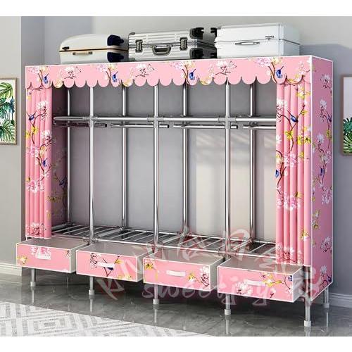 ワードローブ クローゼット カバー付き ハンガーラック KNK(株) 頑丈 大容量 おしゃれ 洋服収納 組み立て式 省スペース 防湿 防塵 防カビ 寮 寝室_10