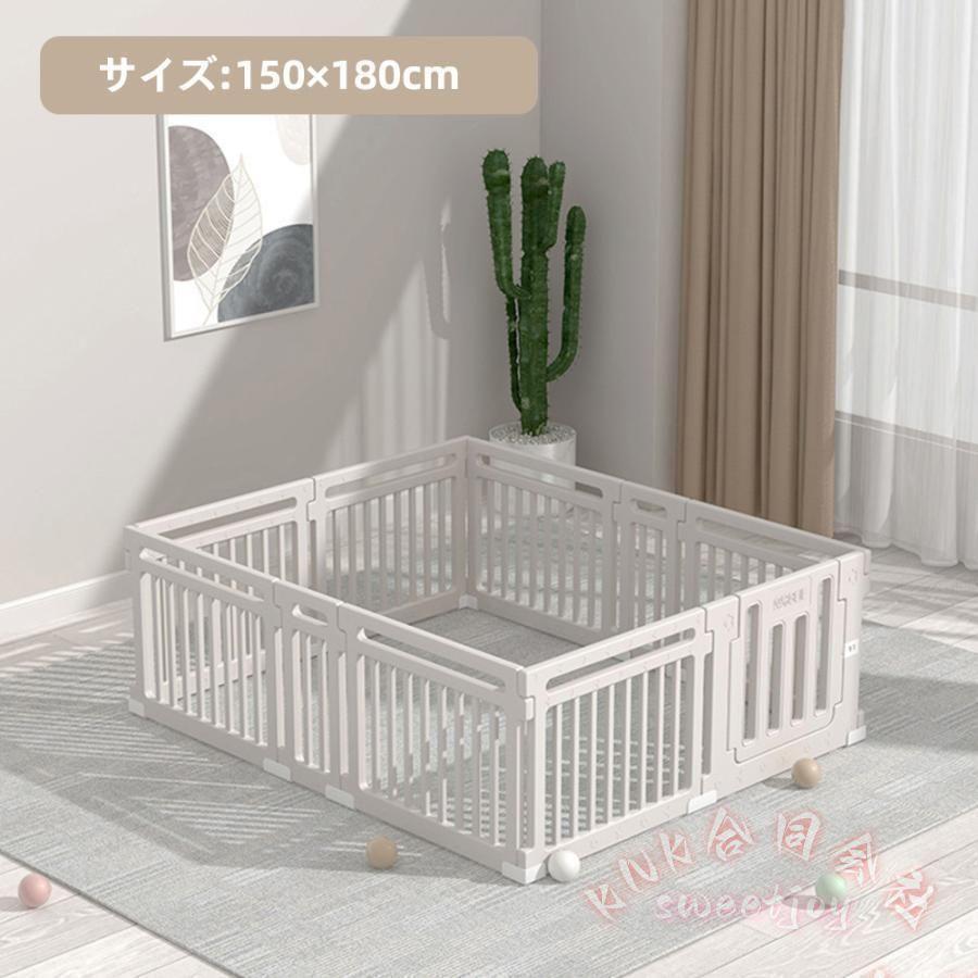 ベビーサークル ハイタイプ ドア付き プレイペン KNK(株） 滑り止め付 簡単組立 大型長方形 北欧シンプル ベビーフェンス 赤ちゃん安心スペース_14
