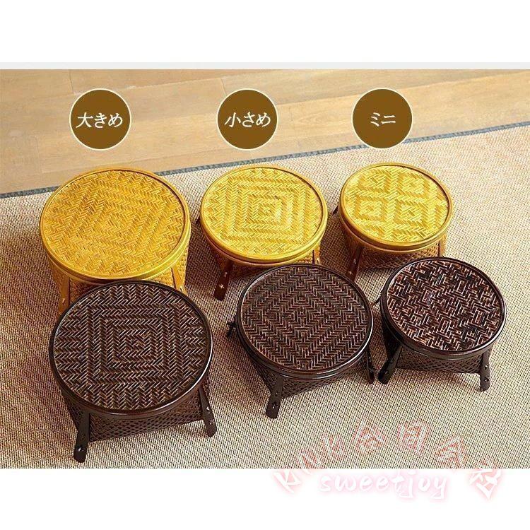 茶道収納 竹編み 茶器かご 卓上収納 コンパクト KNK(株） 伝統職人手作り 上品オシャレ ラタン製 竹製品 テーブル収納 和室/洋室 茶道具入れの画像