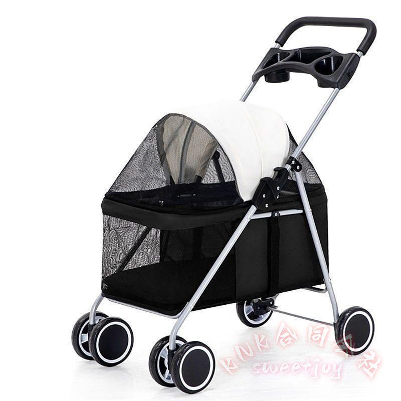 ペットカート 3way 対面式 折りたたみ 軽量 KNK(株) 小型犬 多頭 猫 犬 バギー 4輪 360°回転 介護用 老犬 中型犬 工具不要 お出かけ快適_2