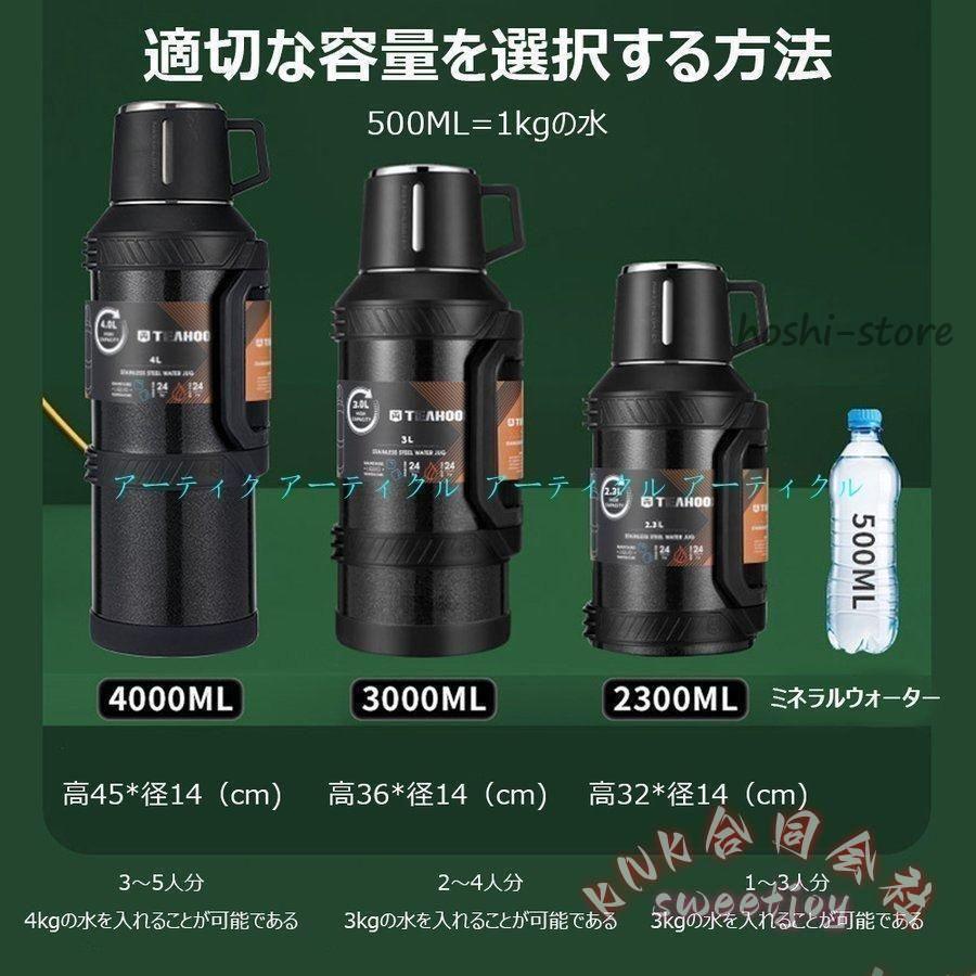水筒 スポーツジャグ ステンレス 3L 4L 大容量 保冷保温 KNK(株） 直飲み 部活 アウトドア 運動 おしゃれ ボトル 丈夫 持ちやすい 熱中症対策にの画像