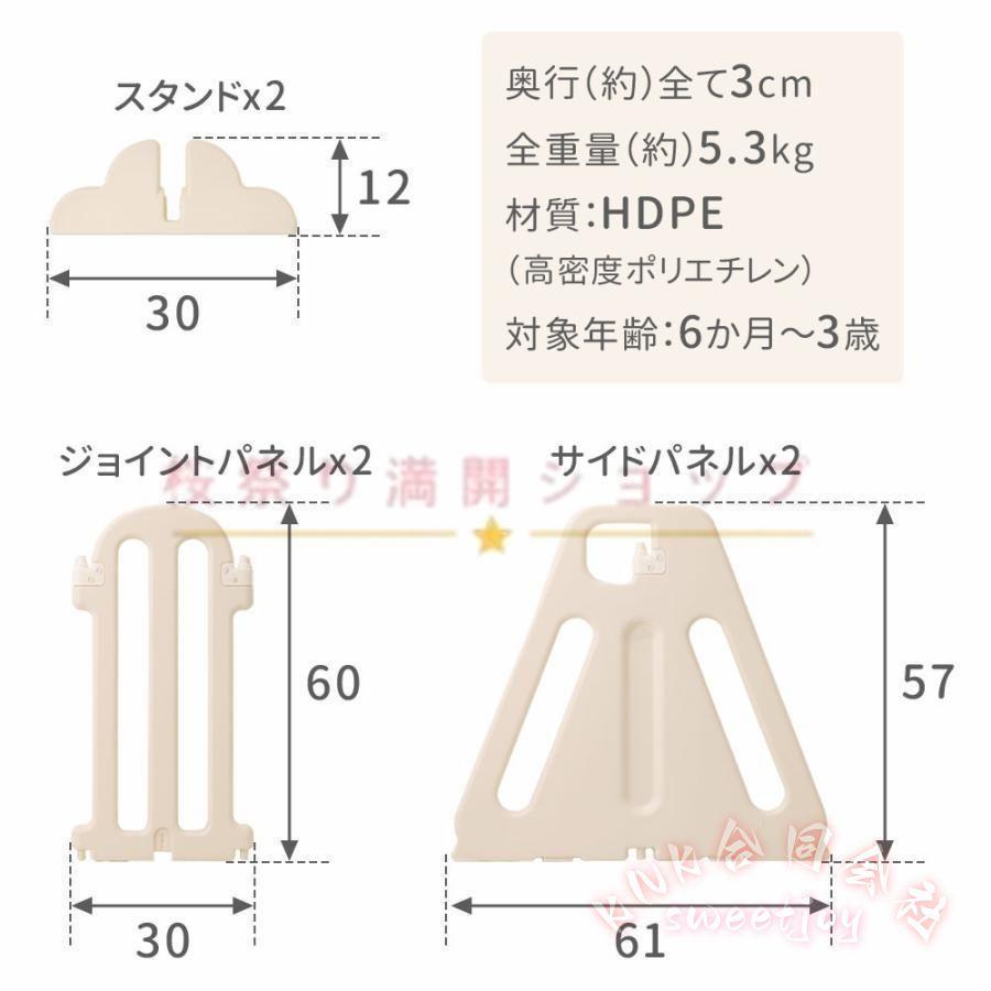 ベビーサークル折りたたみ置くだけベビーゲートドア付きKNKキッズパーテーションベビーフェンス6か月~3歳子供用プレイルームサークルパテーション安全対策の画像