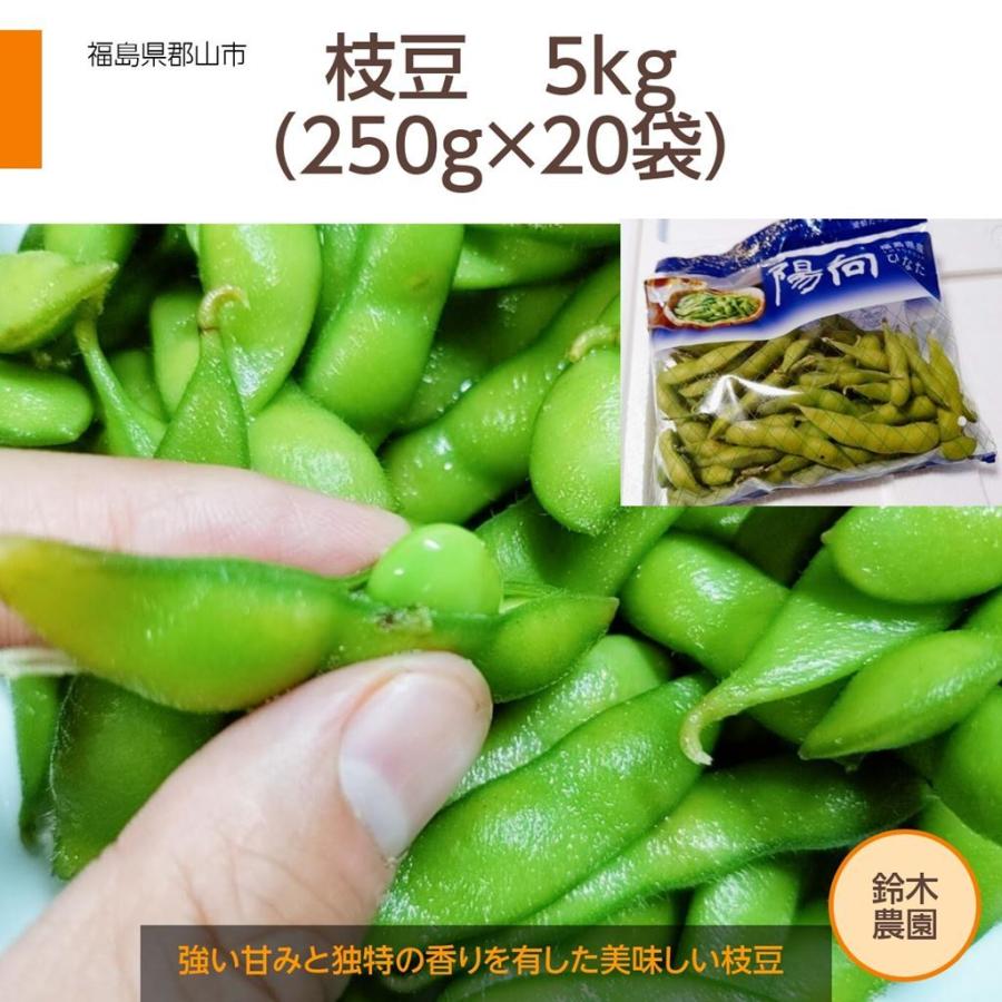 鈴木農園】枝豆 5kg（250g×20袋） 業務用 福島県 : にこやか産直