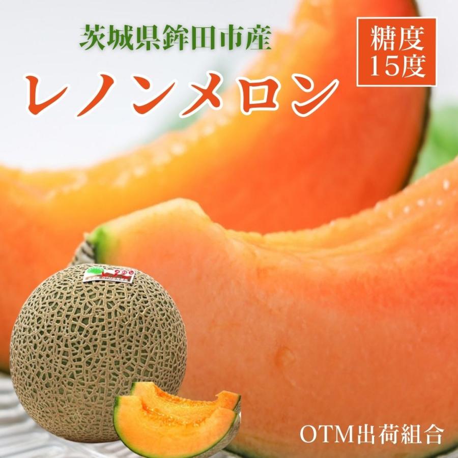 メロン 【OTM出荷組合】 レノン 2L 5玉 糖度15度以上 贈答用 茨城県