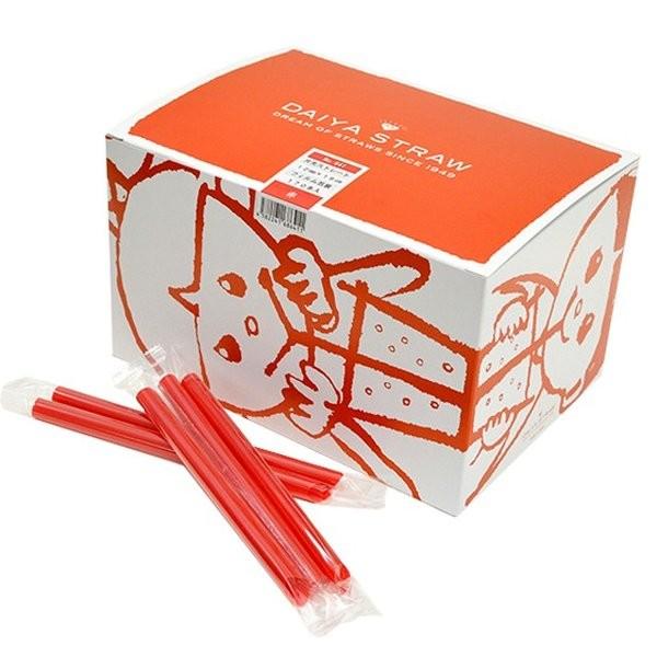 タピオカストロー 赤 12mmx18cm 170本 (常温) : 業務用製菓材料の