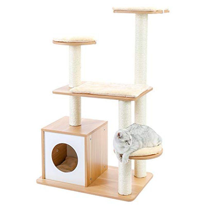 PAWZ Road キャットタワー 木製 猫タワー 定番から日本未入荷 55％以上節約 木目調タイプ 家具 猫ハウス 手入れ簡単 物置 きれい お洒落 リビング インテリア