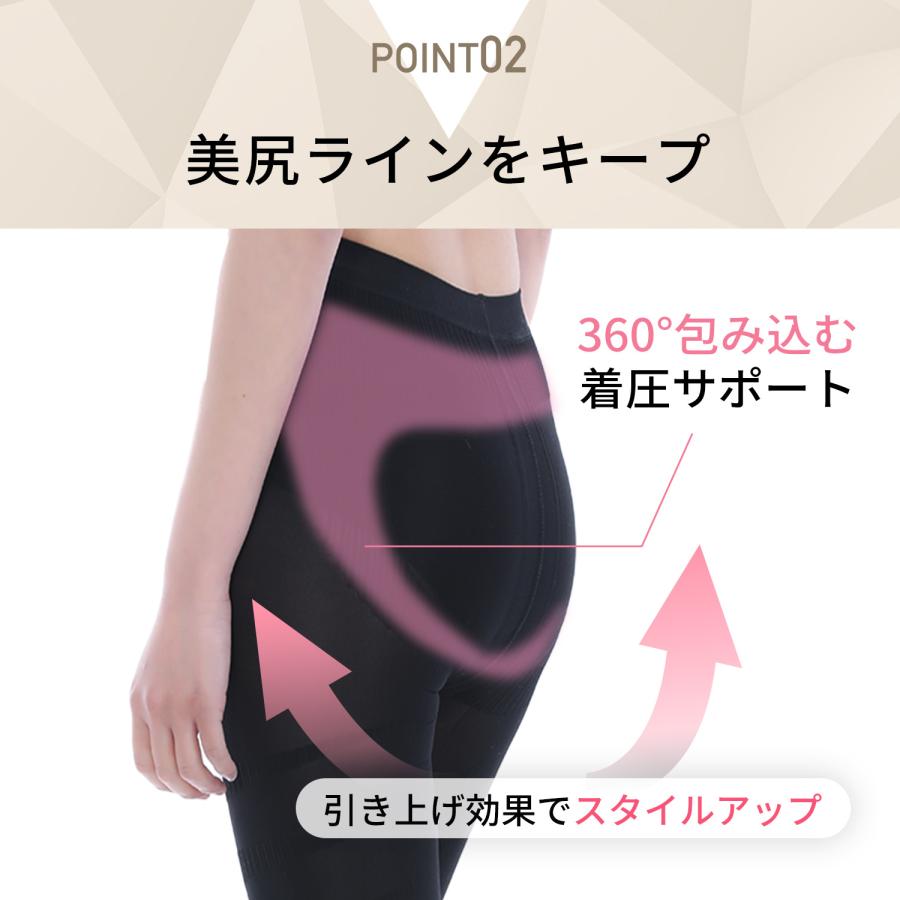 着圧レギンス 2枚セット スパッツ 脚痩せ むくみ解消 補正下着 着圧 レディース ダイエット 加圧 美脚 足痩せ 骨盤 産後 夜用 寝る時 大きいサイズ タイツ | KJ | 11