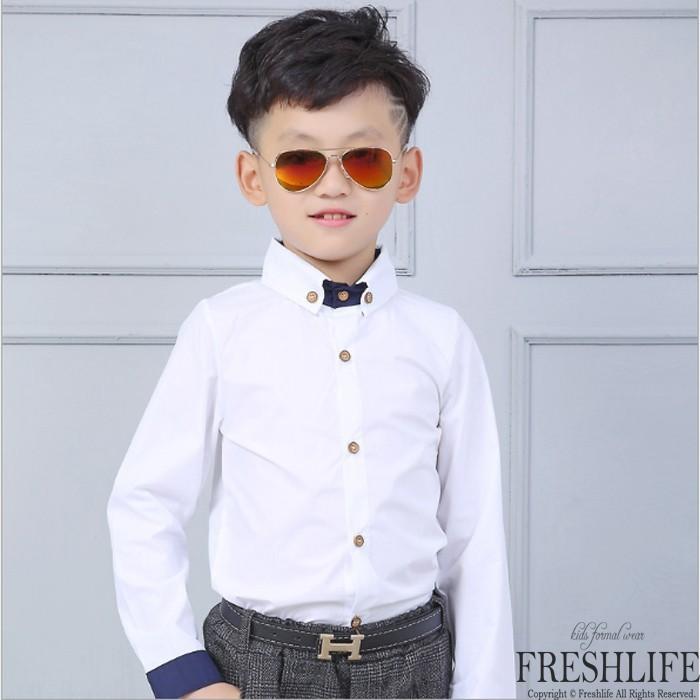 男の子 子供服 シャツ入学式 卒業式 長袖 シャツ子ども キッズ フォーマル ホワイト コサージュ cm Fl3 Shirt04 Freshlifestore 通販 Yahoo ショッピング