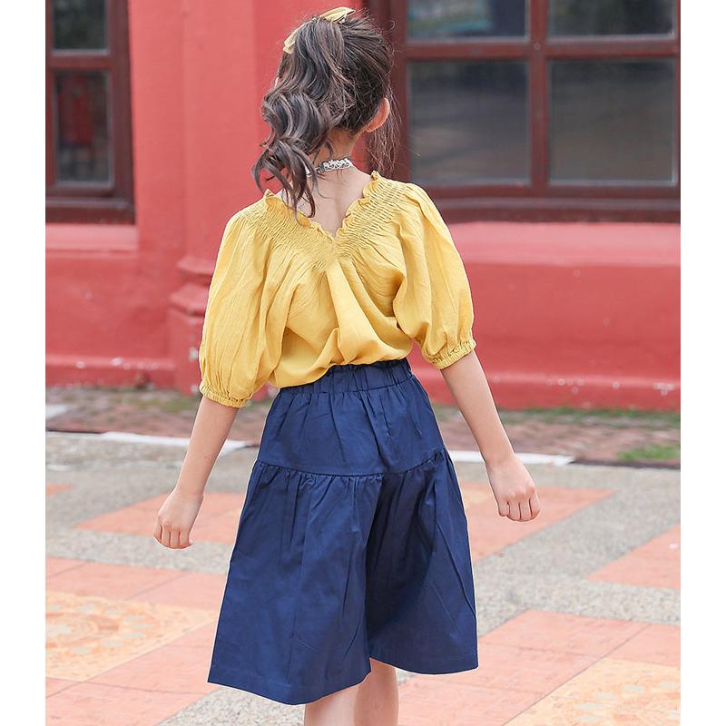 韓国子供服 女の子 セットアップ キッズ 夏 2点セット 子ども服 Tシャツ パンツ 半袖 カットソー 大人っぽい カジュアル ナチュラル ガール 女児 おしゃれ Fl6 Wt Freshlifestore 通販 Yahoo ショッピング