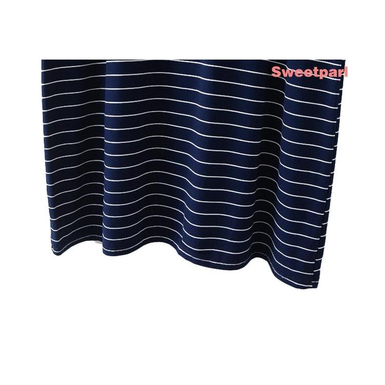 ワンピース レディース ボーダー ワンピ 半袖 ロングワンピース ストレッチ Uネック ボーダーワンピース 秋 夏 母の日 B0407 Sweet Parl 通販 Yahoo ショッピング