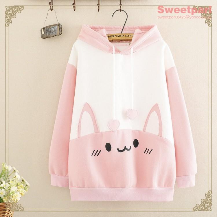 パーカー レディース 可愛い ウサギ プルオーバー 長袖パーカー トップス 裏起毛 春物 春冬 10代 代 B Sweet Parl 通販 Yahoo ショッピング