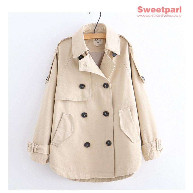 ピーコート Pコート アウター コート ショートトレンチコート レディース 春 春 春服 代 30代 40代 50代 母の日 B1212 Sweet Parl 通販 Yahoo ショッピング