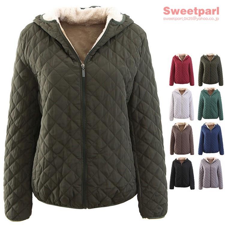 在庫処分セール 返品交換不可 中綿ブルゾン キルティングジャケット レディース 中綿ジャケット 裏ボアライナー あったか レッド L Serured11 Sweet Parl 通販 Yahoo ショッピング