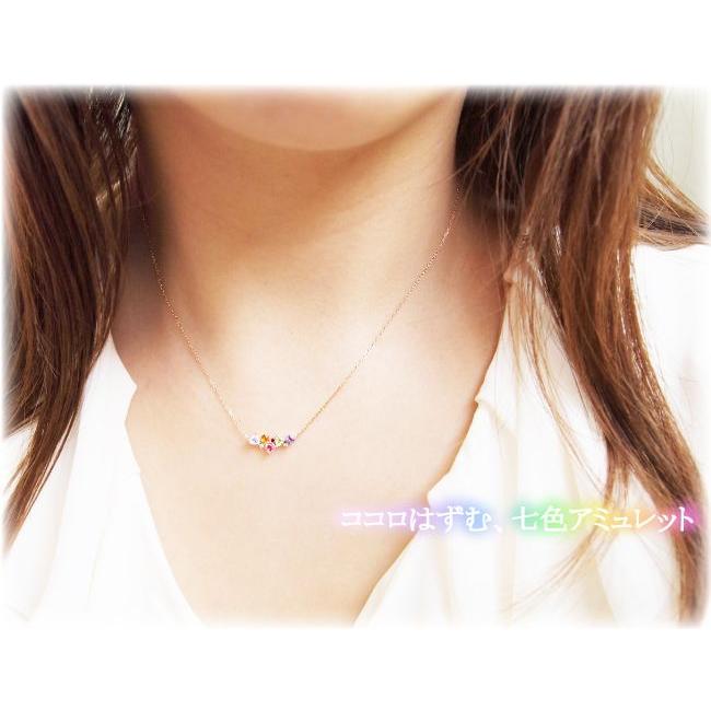 ネックレス アミュレット ダイヤモンド チェーン 10金 K10 18金 K18 18K 女性 彼女 レディース 誕生日 プレゼント ギフト ピンクゴールド アレルギー対応の画像