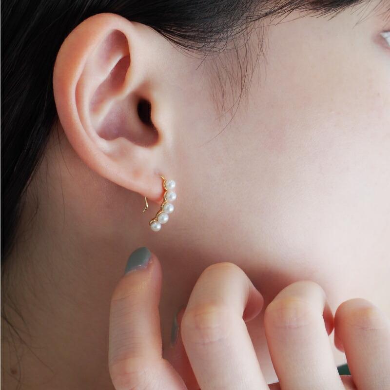 OUCA（オウカ） ピアス パール フックピアス フック 18金 10金 K18 18K