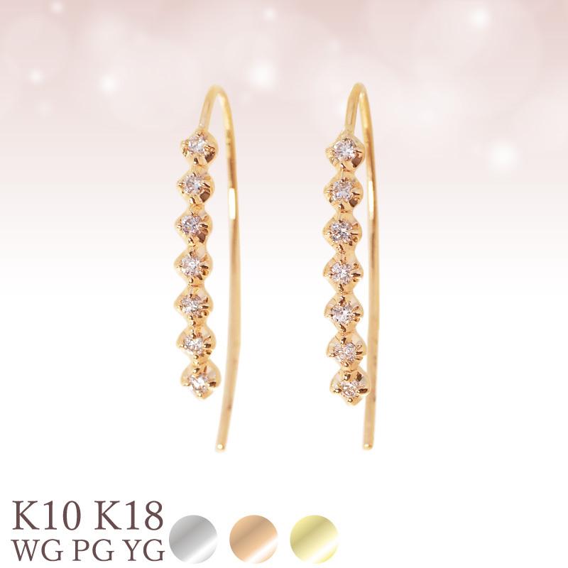 スイーツジュエリーマーケット ダイヤモンド スターアメリカンピアス K18PG