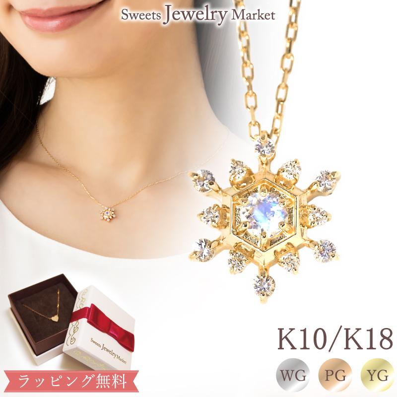 Sweets Jewelry Market ネックレス ブルームーンストーン ダイヤモンド 