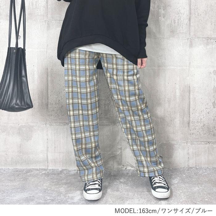 [1352円!クーポンで]パンツ レディース 裏起毛 裏地ボア 秋 冬 チェックパンツ チェック柄 ボトムス ウエストゴム[郵3]^b382^ |  | 13
