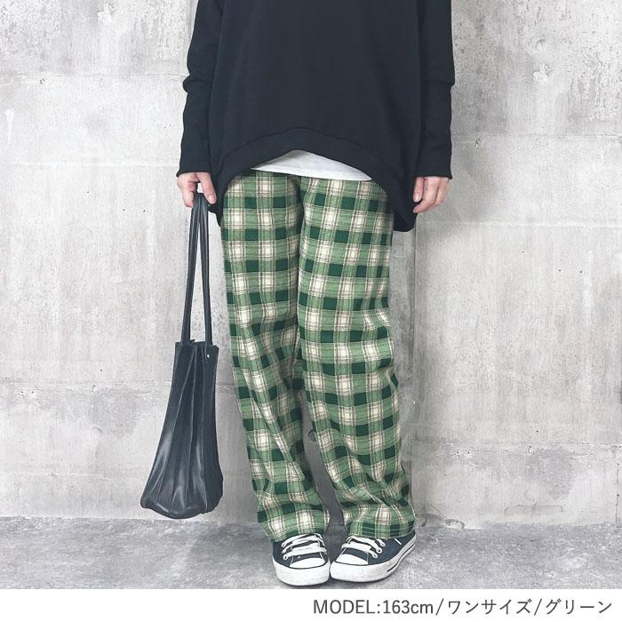 [1352円!クーポンで]パンツ レディース 裏起毛 裏地ボア 秋 冬 チェックパンツ チェック柄 ボトムス ウエストゴム[郵3]^b382^ |  | 15