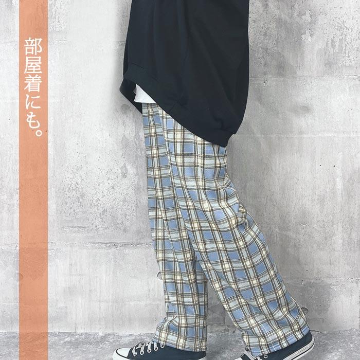 [1352円!クーポンで]パンツ レディース 裏起毛 裏地ボア 秋 冬 チェックパンツ チェック柄 ボトムス ウエストゴム[郵3]^b382^ |  | 04