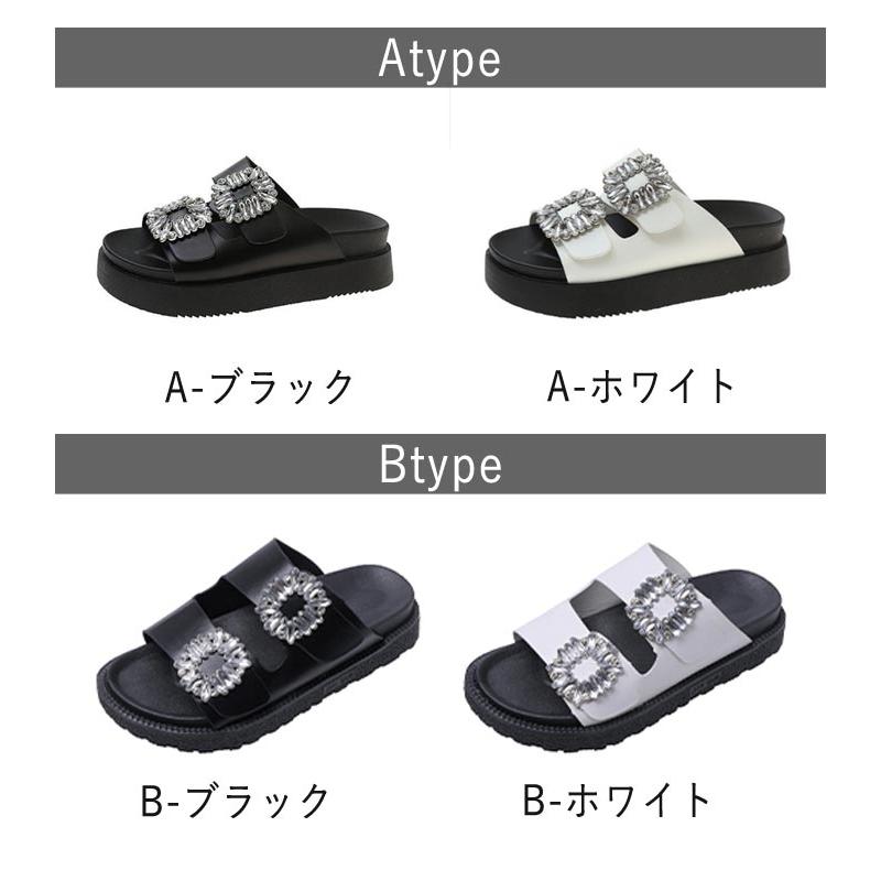 2034円!クーポンで!]ビジュー レディース サンダル 厚底