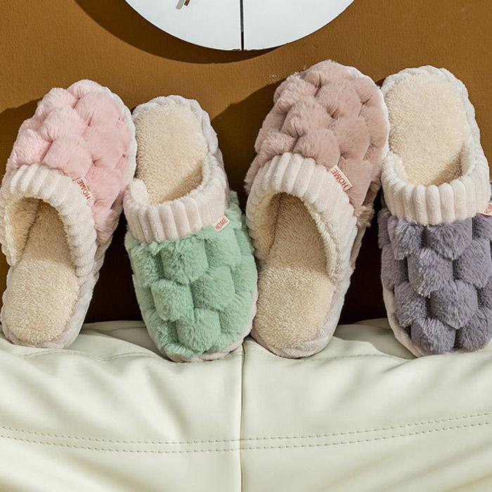 [1足990円！対象2点購入クーポンで]ルームシューズ ふわふわ スリッパ レディース フェイク ファー ムートン 風 おしゃれ トイレ 春 秋 冬 冷え防止 ^bm1193^ | Inbloom（日用品） | 05