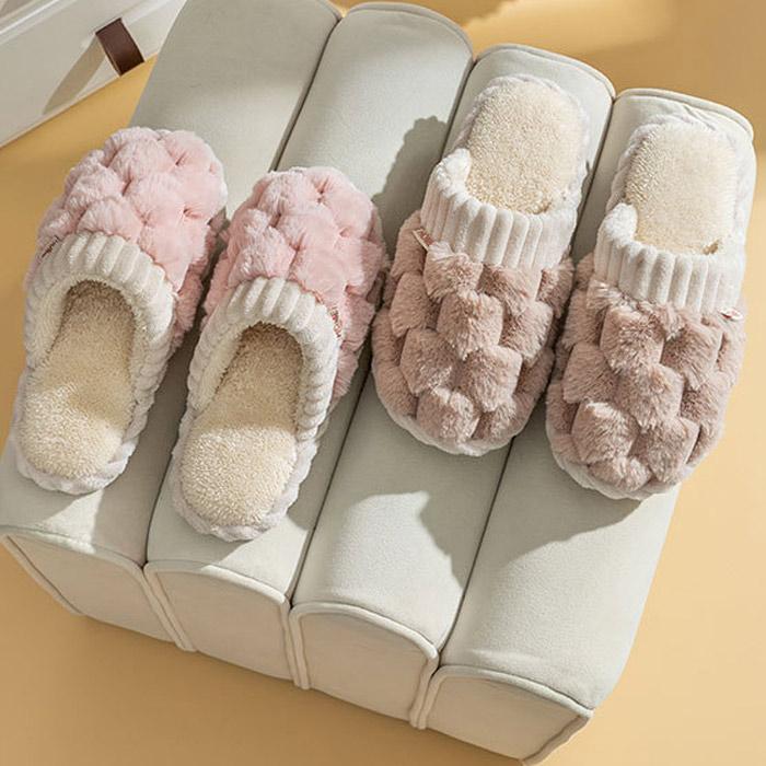[1足990円！対象2点購入クーポンで]ルームシューズ ふわふわ スリッパ レディース フェイク ファー ムートン 風 おしゃれ トイレ 春 秋 冬 冷え防止 ^bm1193^ | Inbloom（日用品） | 06