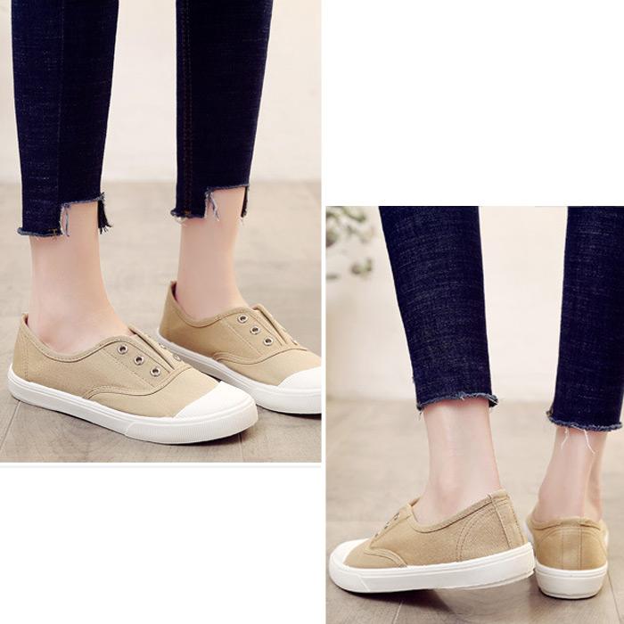 スニーカー レディース 紐なし スリッポン ローカット シューズ