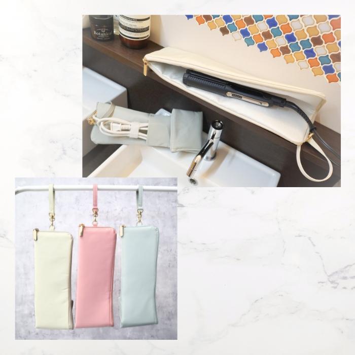 SALE!1980円→1000円!]ヘアアイロンポーチ 耐熱 210℃ ヘアアイロン