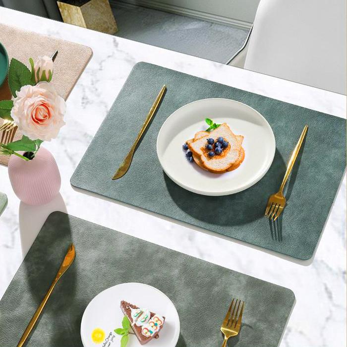 全品11%オフCP!24H限定]ランチョンマット 高質PUレザー 2枚セット