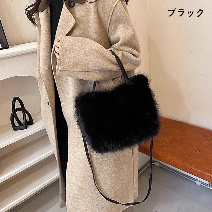 ファーバッグ レディース バッグ エコファー ふわもこ 2WAY トート