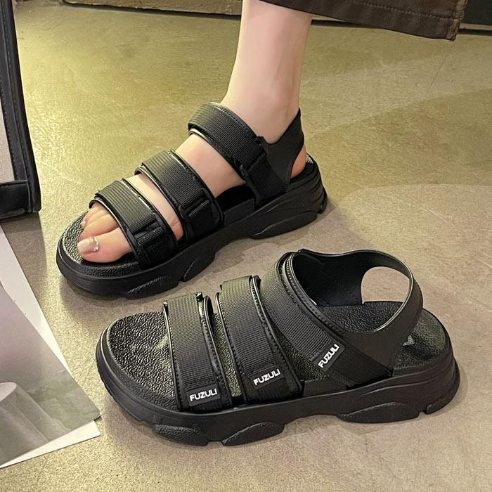 全品10%オフCP!24H限定]スポーツサンダル 厚底スポーツ ベルクロ