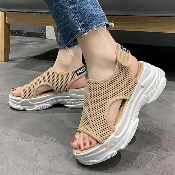 厚底 サンダル スポサン スポーツサンダル レディース メッシュ 涼しい