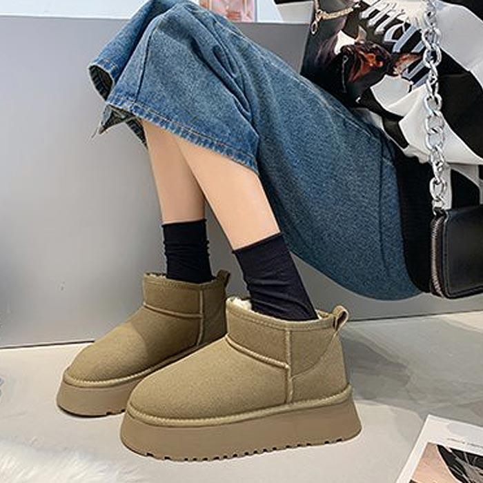 ムートンブーツ レディース シューズ 厚底 靴 ボア ファー もこもこ