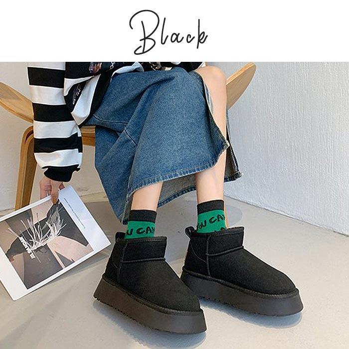 ムートンブーツ レディース シューズ 厚底 靴 ボア ファー もこもこ