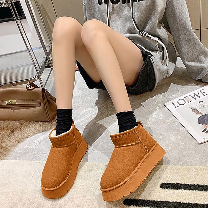 ムートンブーツ レディース シューズ 厚底 靴 ボア ファー もこもこ