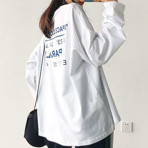 カットソー レディース 長袖 ロンt トップス Tシャツ ロゴｔ ビッグシルエット ゆうパケット送料無料 郵3 T580 T580 Import Shop Swift 通販 Yahoo ショッピング