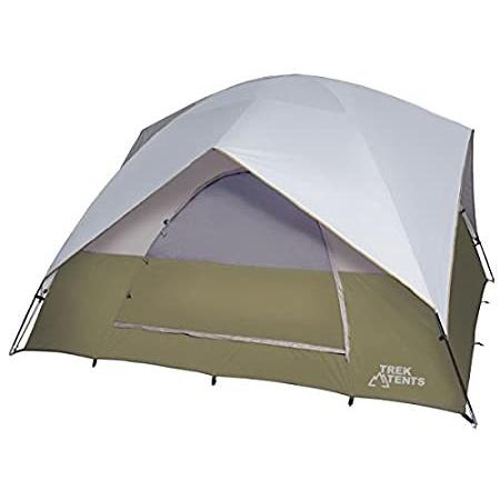 Trek Tents 218 Dome Tent, 10' x 10' Tent, Tan/White