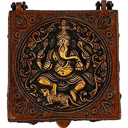 最新情報 エキゾチックインディアLord Ganeshaボックス – 真鍮 ZDQ64-double-chola オブジェ、置き物