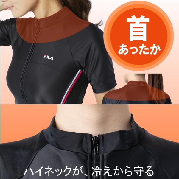 フィットネス水着 レディース セパレート 体型カバー 半袖 大きいサイズ fila ブランド 50代 40代 30代 タンキニ おしゃれ フィラ めくれ防止 ジム プール | FILA | 11