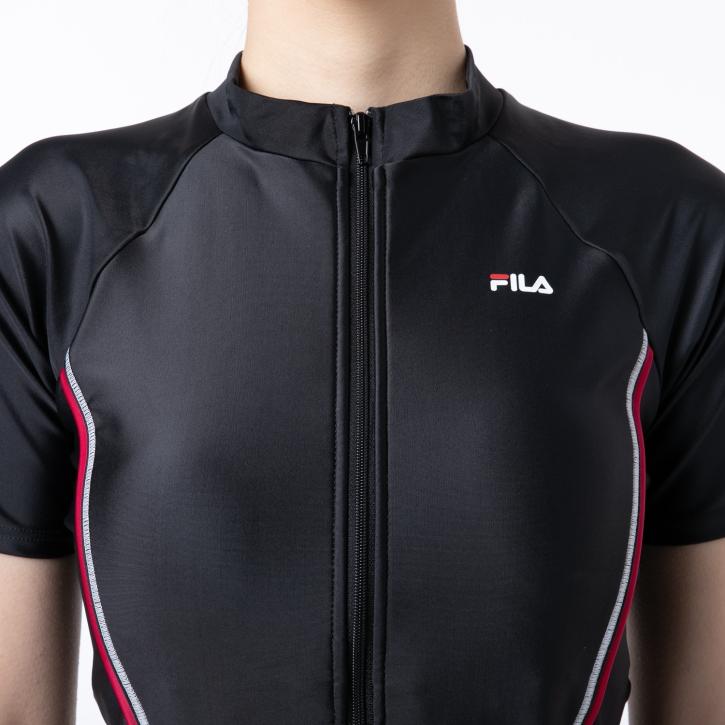 フィットネス水着 レディース セパレート 体型カバー 半袖 大きいサイズ fila ブランド 50代 40代 30代 タンキニ おしゃれ フィラ めくれ防止 ジム プール | FILA | 14