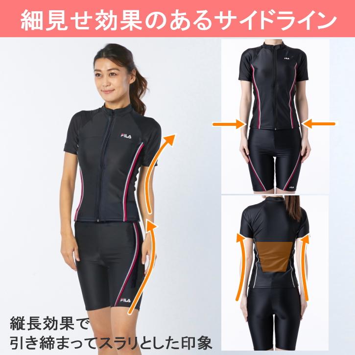 【処分価格】フィットネス水着 レディース セパレート 体型カバー 大きいサイズ フィットネス水着レディース 水着ブランド 13号 fila 水着 水着レディース | FILA | 06