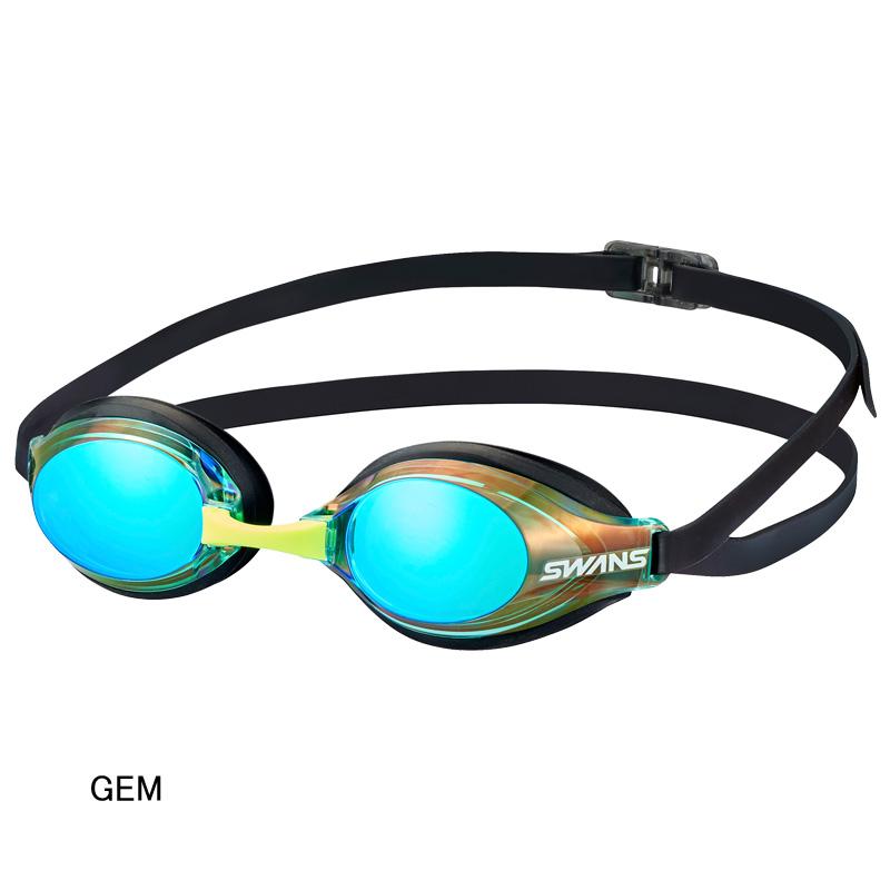 SWANS ゴーグル 青 ミラーレンズ スワンズ（SWANS）（メンズ、レディース）交換用レンズ 水泳