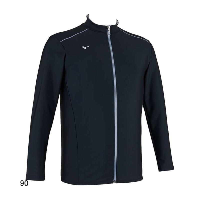 MIZUNO - MIZUNO ラッシュガード ブラック×グレー 2XL N2JCA610 MIZUNO ミズノ(MIZUNO) 男女兼用 フィットネス水着 フルジップ