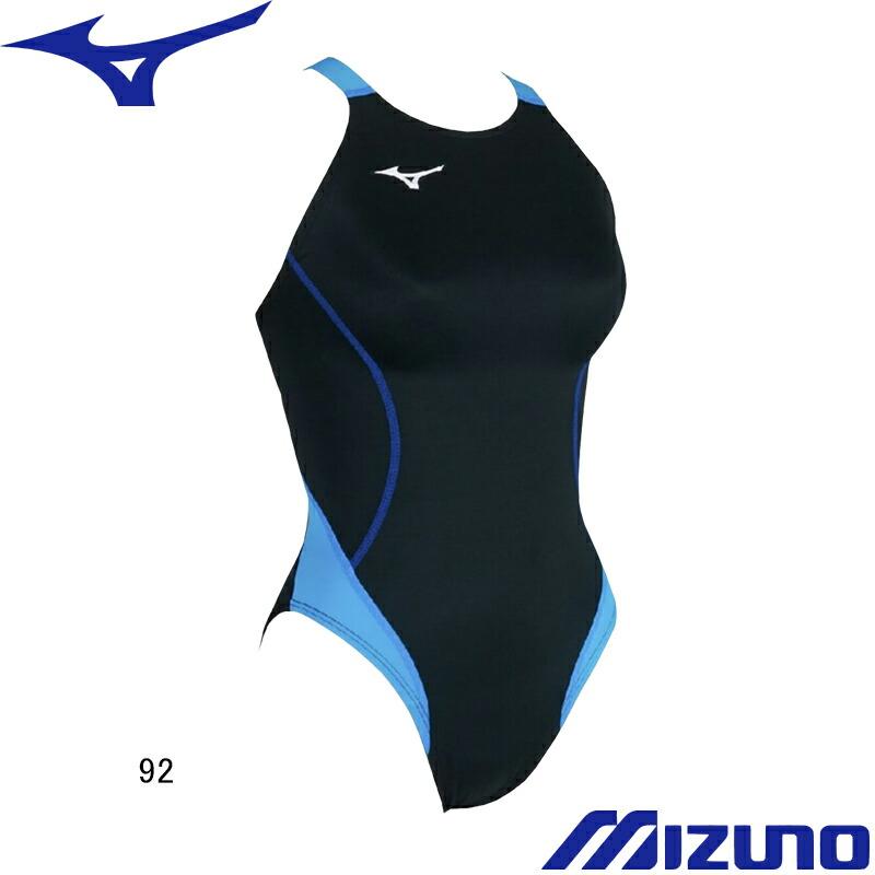 【美品】Mizuno 競泳水着 NSSUロゴ入り サイズO 黒×青 高速水着 MIZUNO（ミズノ） (ネコポス可) 女性用 競泳水着 GX・SONIC STREAM