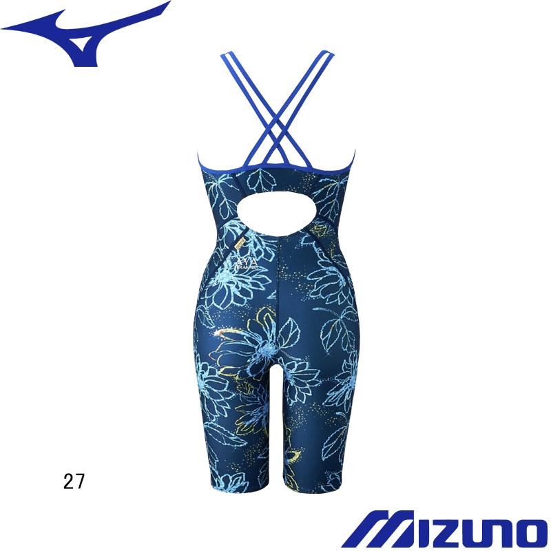 寺川綾さんMizuno スイムスーツ XL ネイビー 星座柄 ミズノ(MIZUNO) 女性用 練習用水着 寺川綾コレクション エクサ