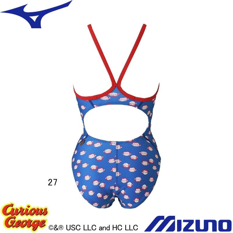 (ネコポス可)ミズノ(MIZUNO) 女性用 練習用水着 おさるのジョージ エクサスーツウイメンズミディアムカット N2MAD294_5